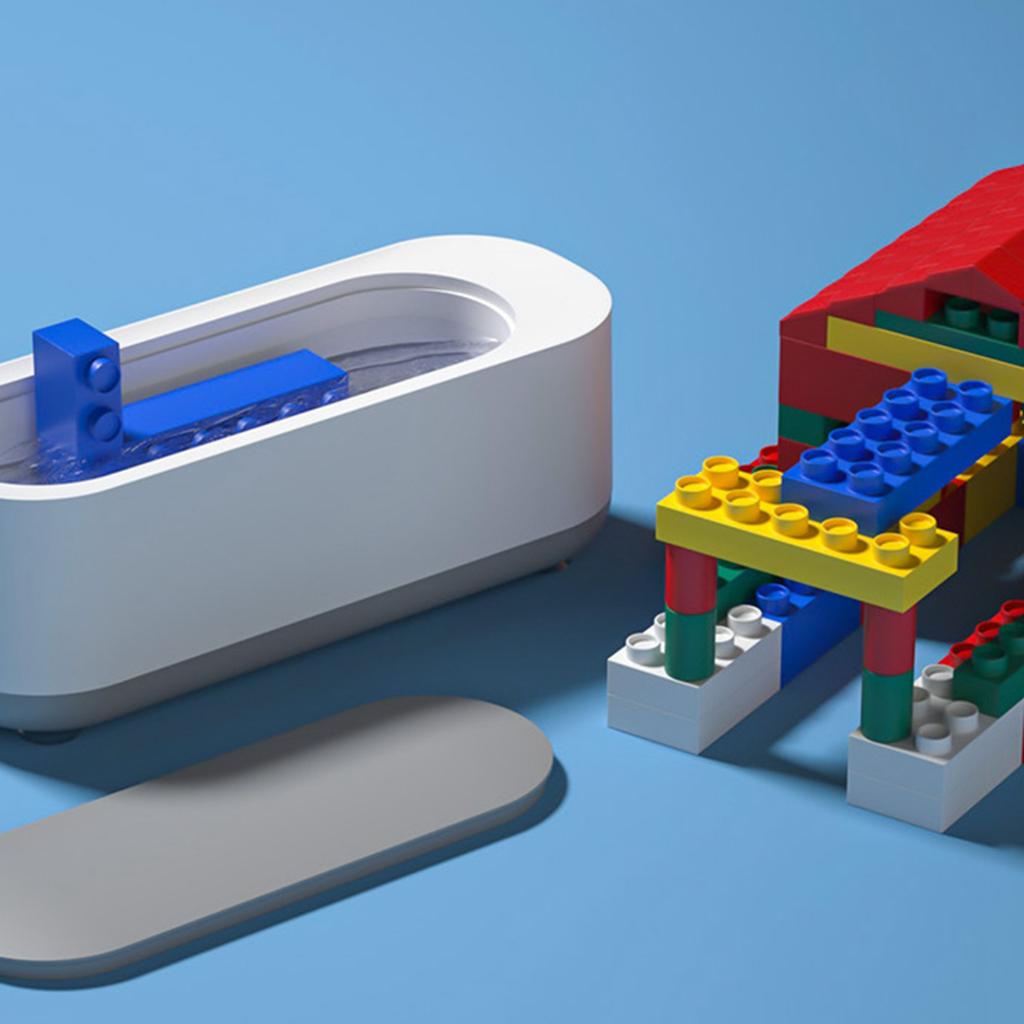 * Máy làm sạch mắt kính dùng sóng siêu âm cỡ nhỏ thiết kế di động sử dụng tại nhà Dustrial B.