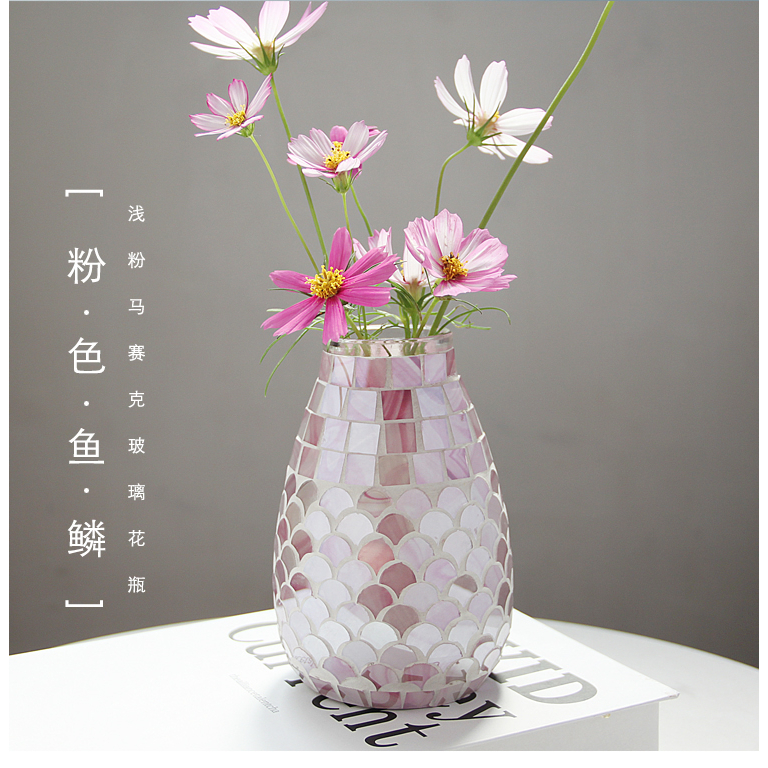 MONEY MONEY NiceOne  Bình hoa thủy tinh khảm Lọ trang trí Giá đỡ nến phòng ngủ