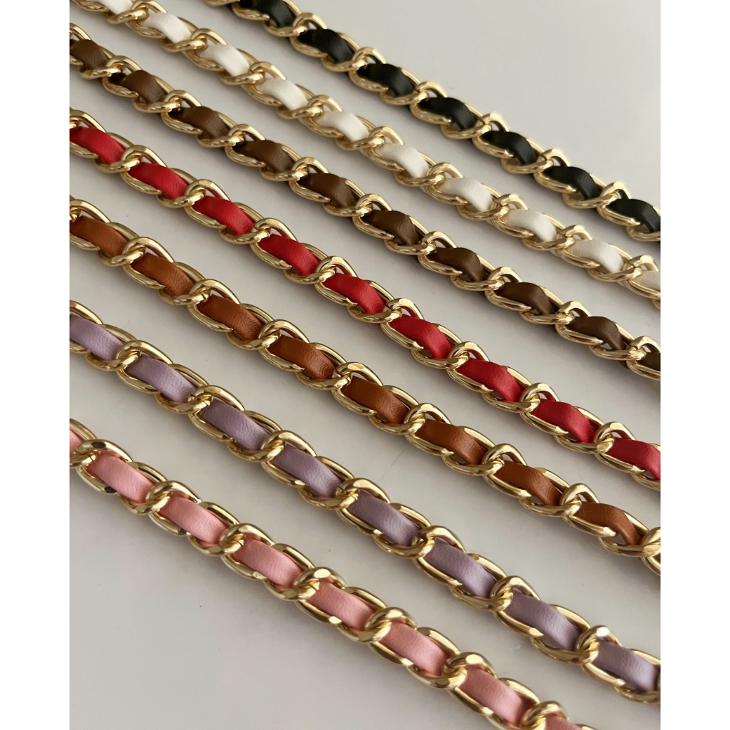 Dây xích túi xách  Dây Đeo Túi Xách Bằng Da Phối Sợi Xích Kim Loại Chất Lượng Cao  quai túi xách thay thế dây đeo túi