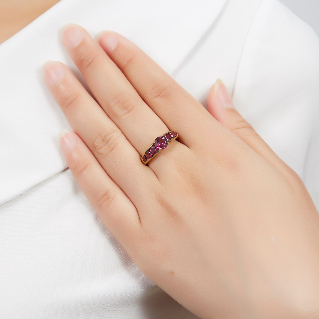 Nhẫn Cưới Mạ Vàng / Bạc 925 Đính Đá Quý Nhân Tạo 2.13 Carats Thời Trang Cho Nữ