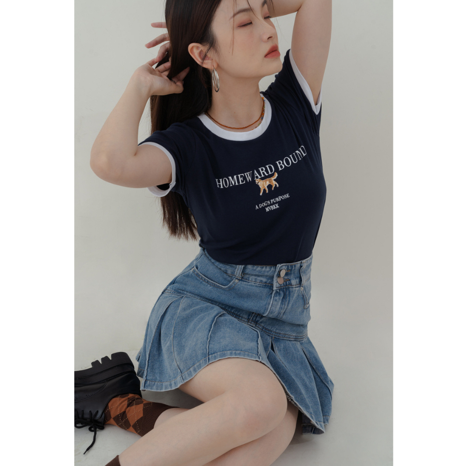 QADCOL Áo Thun Ngắn Tay In Họa Tiết Thời Trang Mùa Hè Kiểu Mỹ Cổ Điển Dành Cho Nữ