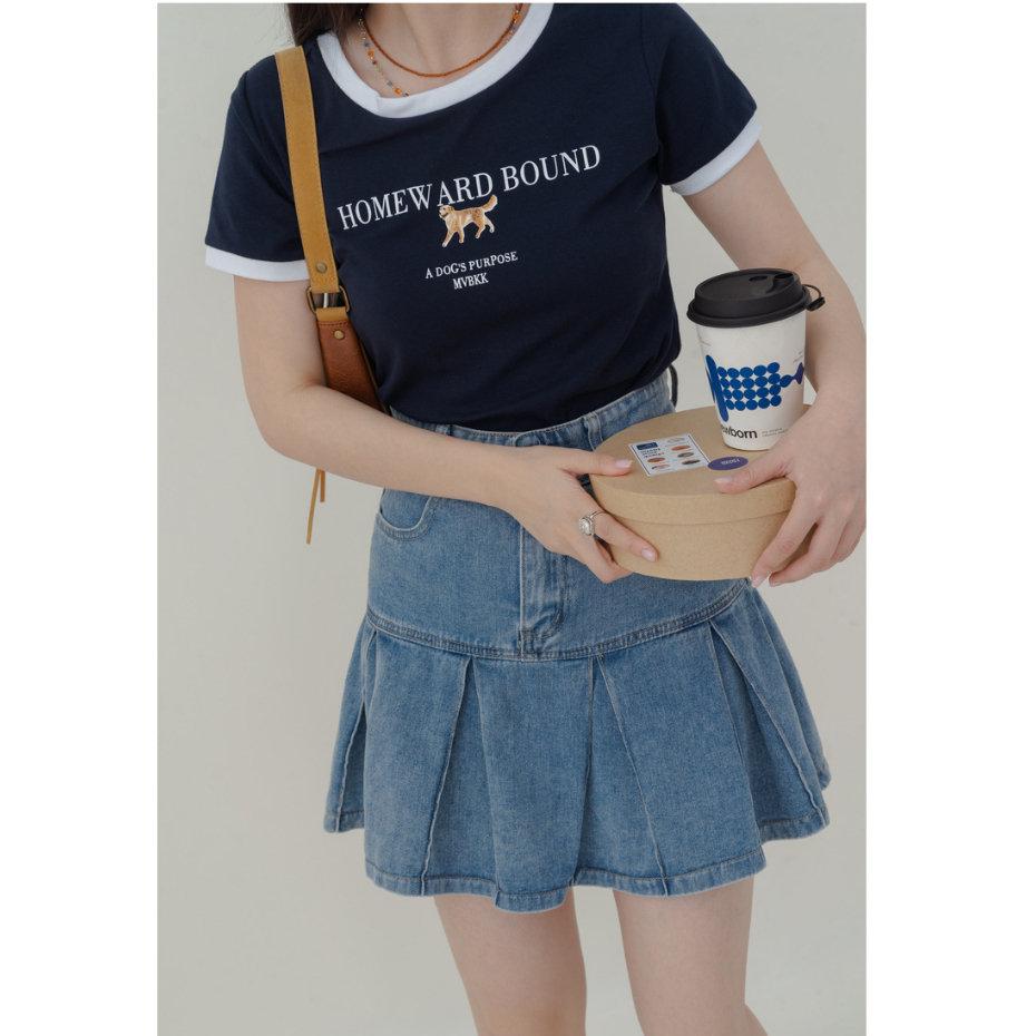 QADCOL Áo Thun Ngắn Tay In Họa Tiết Thời Trang Mùa Hè Kiểu Mỹ Cổ Điển Dành Cho Nữ