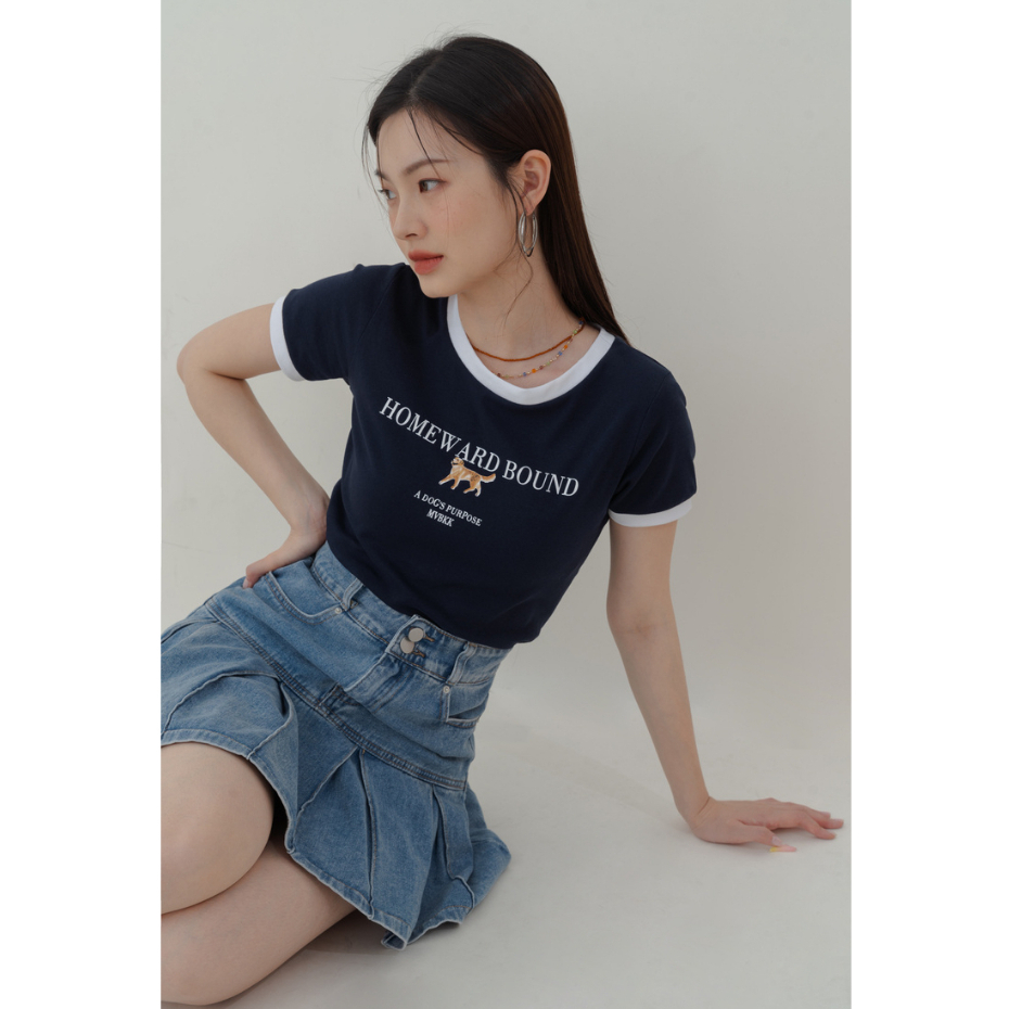 QADCOL Áo Thun Ngắn Tay In Họa Tiết Thời Trang Mùa Hè Kiểu Mỹ Cổ Điển Dành Cho Nữ