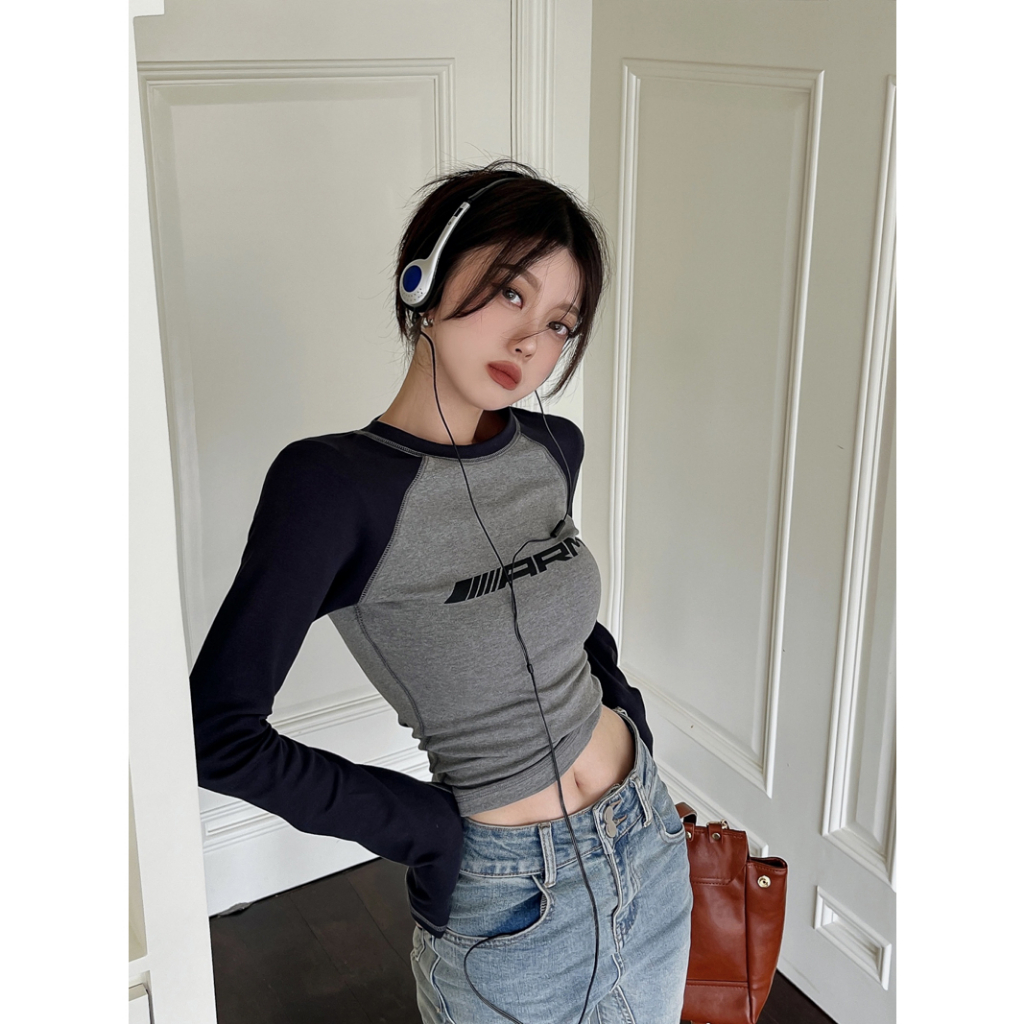 LANJIEXI Áo Thun Tay Dài Thời Trang Dành Cho Nữ