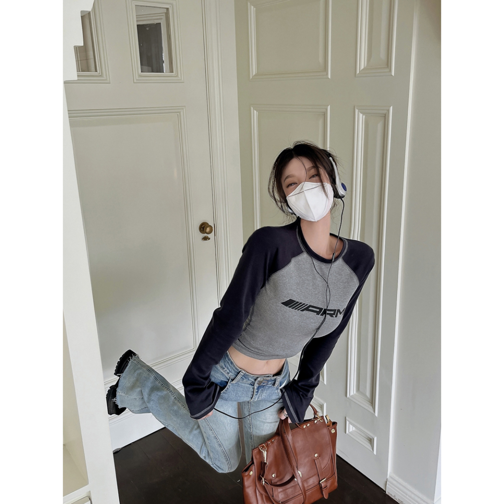 LANJIEXI Áo Thun Tay Dài Thời Trang Dành Cho Nữ