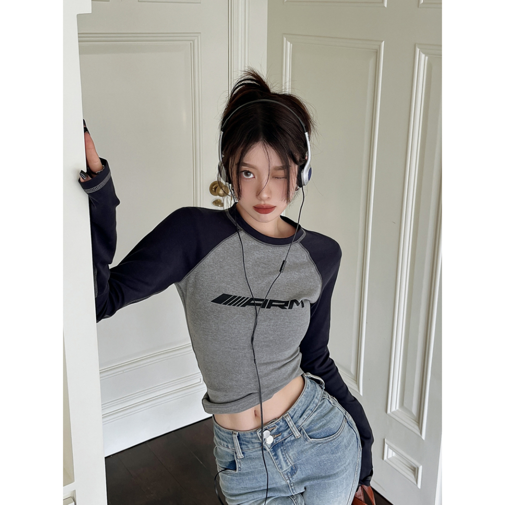 LANJIEXI Áo Thun Tay Dài Thời Trang Dành Cho Nữ