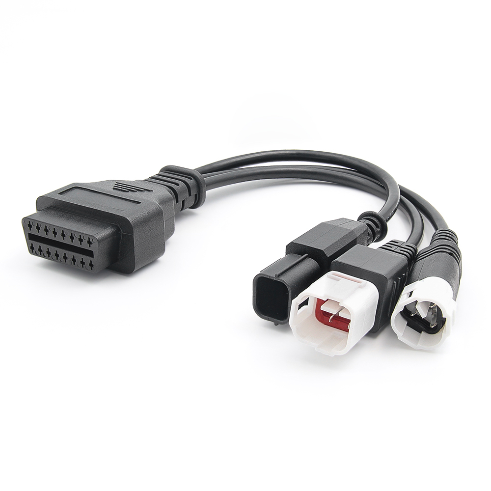 Dây Cáp Nối 3 Trong 1 obd2 6pin Cho honda yamaha y15 v2 y16 n-max x-max 3pin & 4pin Sang 16pin obd 2