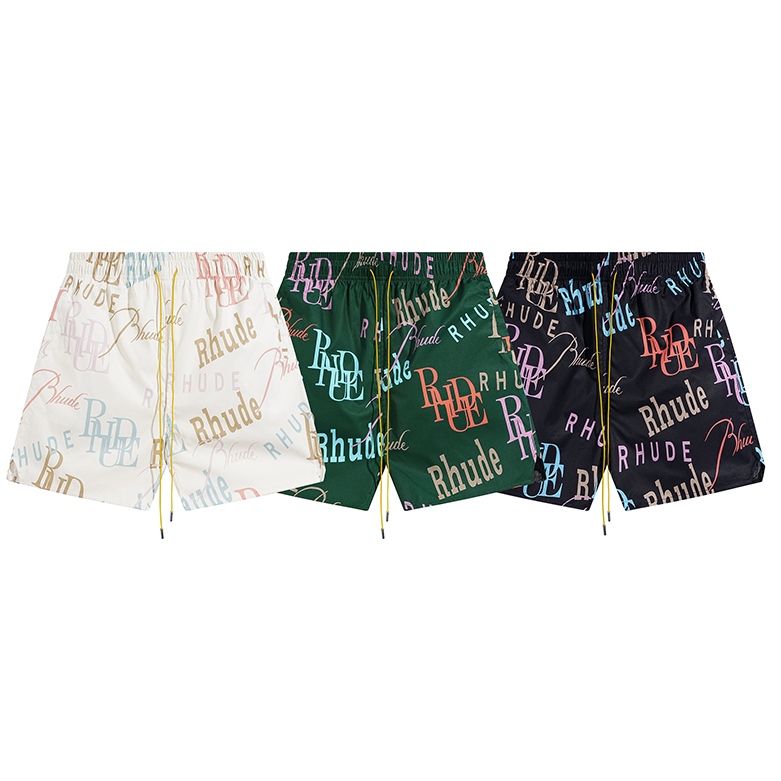 Quần Short RHUDE Lưng Thun In Họa Tiết Đường Phố Cổ Điển Thời Trang Cao Cấp Dành Cho Nam Nữ