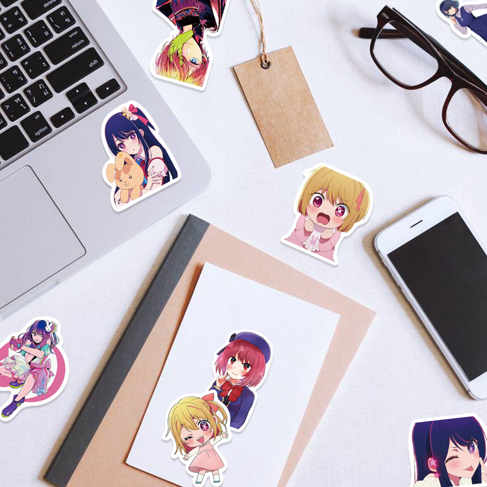 Set 50 Sticker Anime Dán Trang Trí Xe Hơi Xe Máy Chống Nước