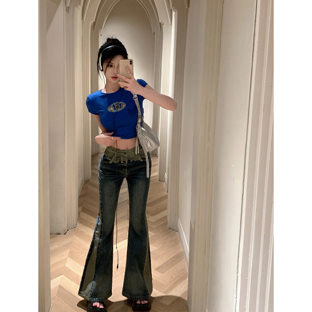 Cocory vn Áo Thun Ngắn Tay Thêu Họa Tiết Thời Trang Quyến Rũ Cho Nữ