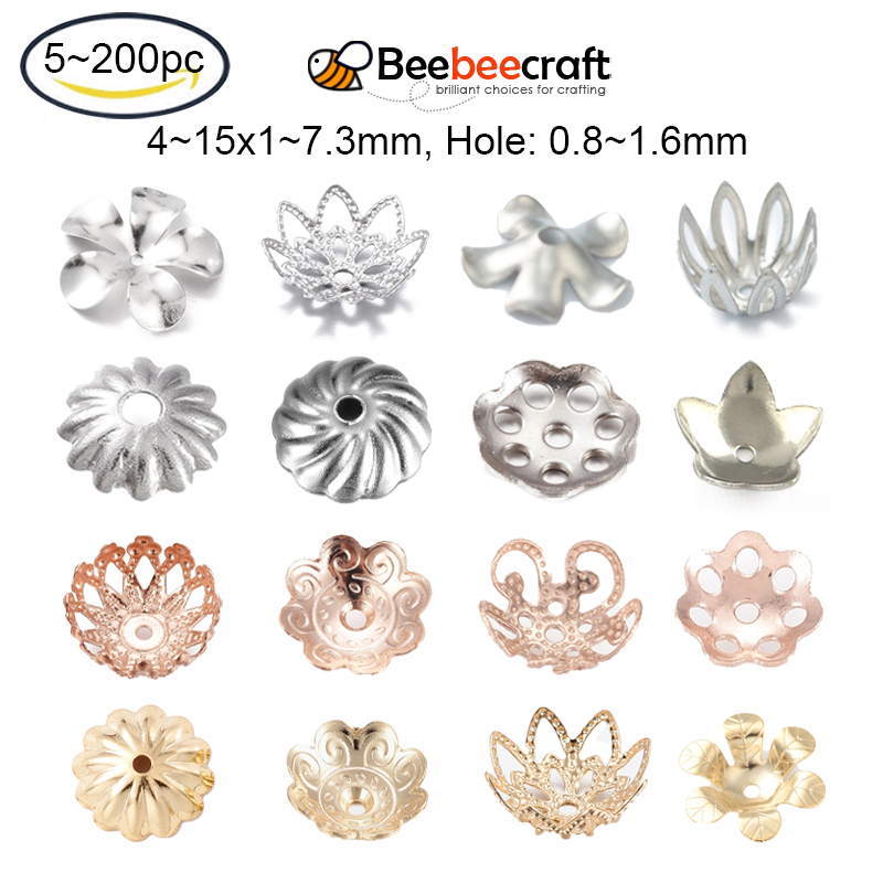 Set 5-200 Hạt Thép Không Gỉ 5 Rãnh 15x2.5mm: 1mm