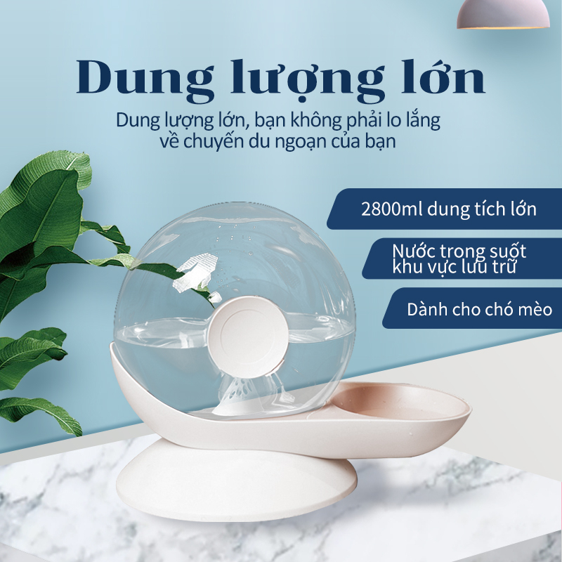 Domicoo 2.8L Máy Lọc Nước Tự Động Cho Mèo Máy Uống Nước Cho Mèo Bát Uống Nước Cho Mèo