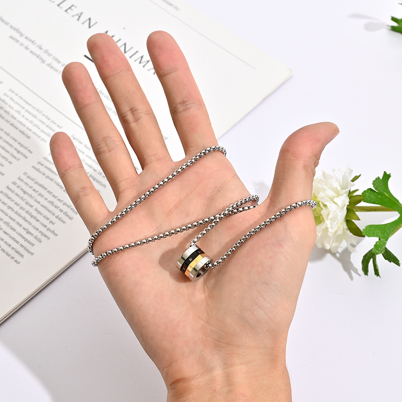 Dây Chuyền Thép Titan Cao Cấp Mặt Hình Thắt Lưng Nhỏ Cá Tính Thời Trang Đường Phố Cho Nam