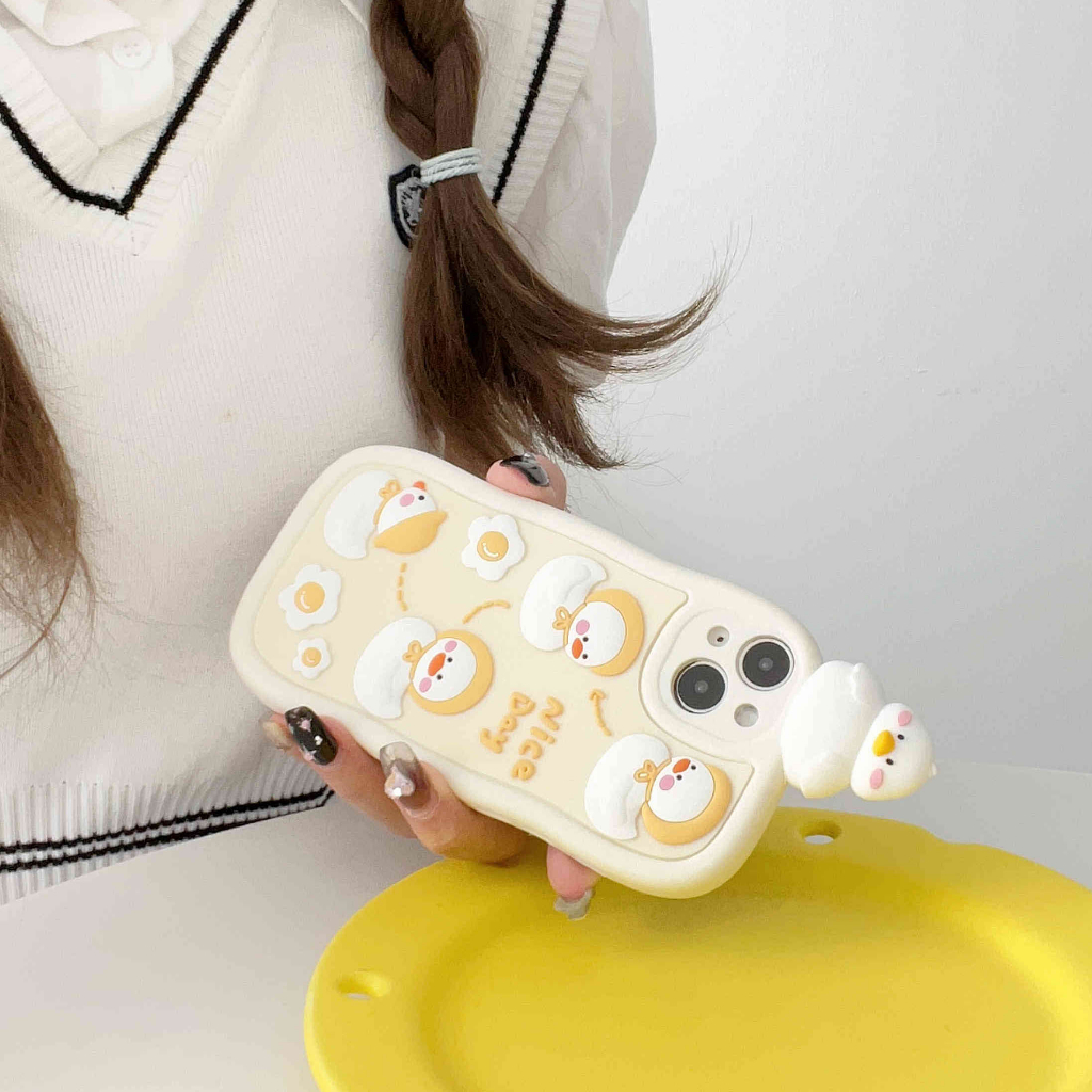 Ốp Điện Thoại Hình Vịt 3D Cho IPhone 14Pro Max 13Pro Max 11 12Pro 12 Pro Max