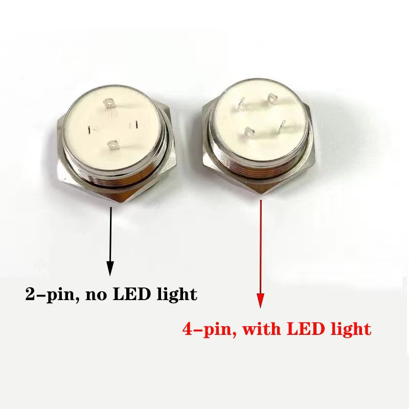 Nút Công Tắc Kim Loại mini 19mm Siêu Ngắn Chống Thấm Nước