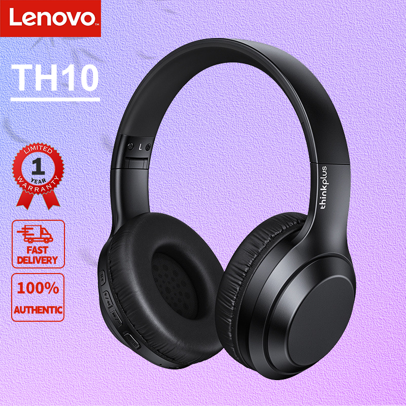 Tai nghe chụp tai LENOVO TH10 không dây chống tiếng ồn thích hợp cho laptop headphone
