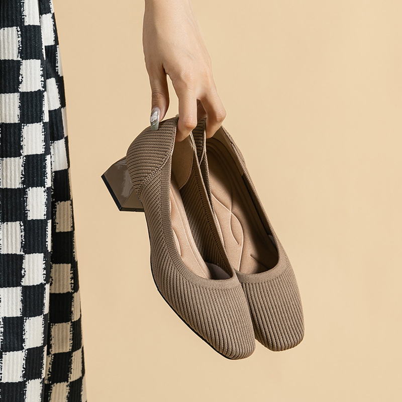 Giày Cao Gót Mũi Vuông Màu Sắc Xinh Xắn Thời Trang Cho Nữ Size 1509 / 36~40 / Có Thể Tùy Chỉnh 41~43