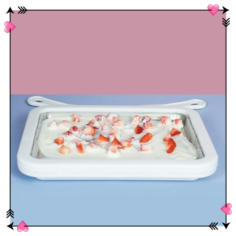 [ Tặng xẻng ]Máy Làm Kem Cuộn Mini Làm Kem Cuộn Tại Nhà Không Dùng Điện An Toàn Dễ Sử Dụng