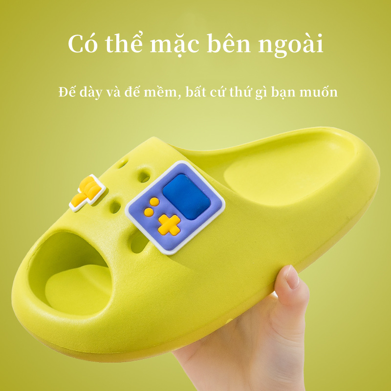 One more shoes⭐Dép Nhựa EVA Đế Dày Mềm Mại Chống Trượt Họa Tiết Hoạt Hình Dễ Thương Cho Nữ