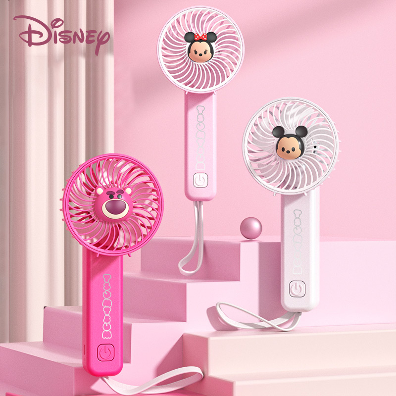 DISNEY 180° Quạt Xoay Mini DY-503 Tự Làm Hình Chuột Mickey / Minnie / Dâu Tây Có Thể Điều Chỉnh Cho Học Sinh / Văn Phòng