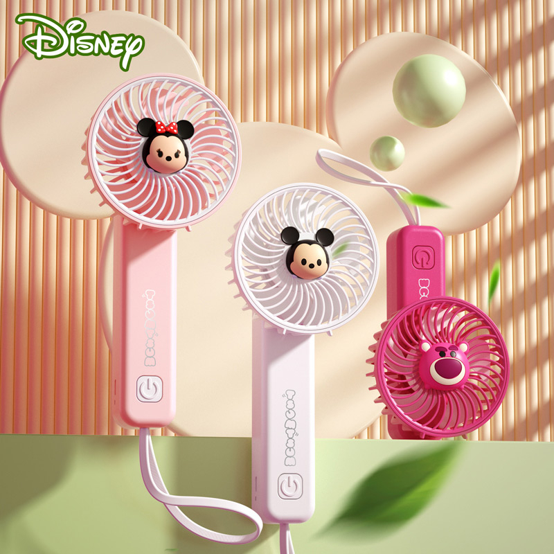 DISNEY 180° Quạt Xoay Mini DY-503 Tự Làm Hình Chuột Mickey / Minnie / Dâu Tây Có Thể Điều Chỉnh Cho Học Sinh / Văn Phòng