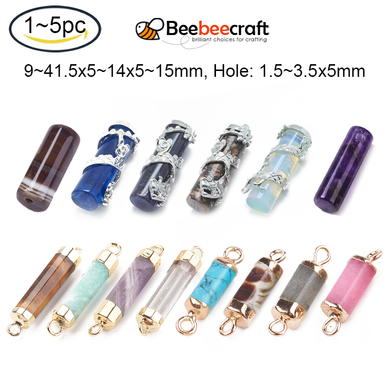 1-5 Hạt Xâu Chuỗi Tự Nhiên 20x8mm: 1.5mm