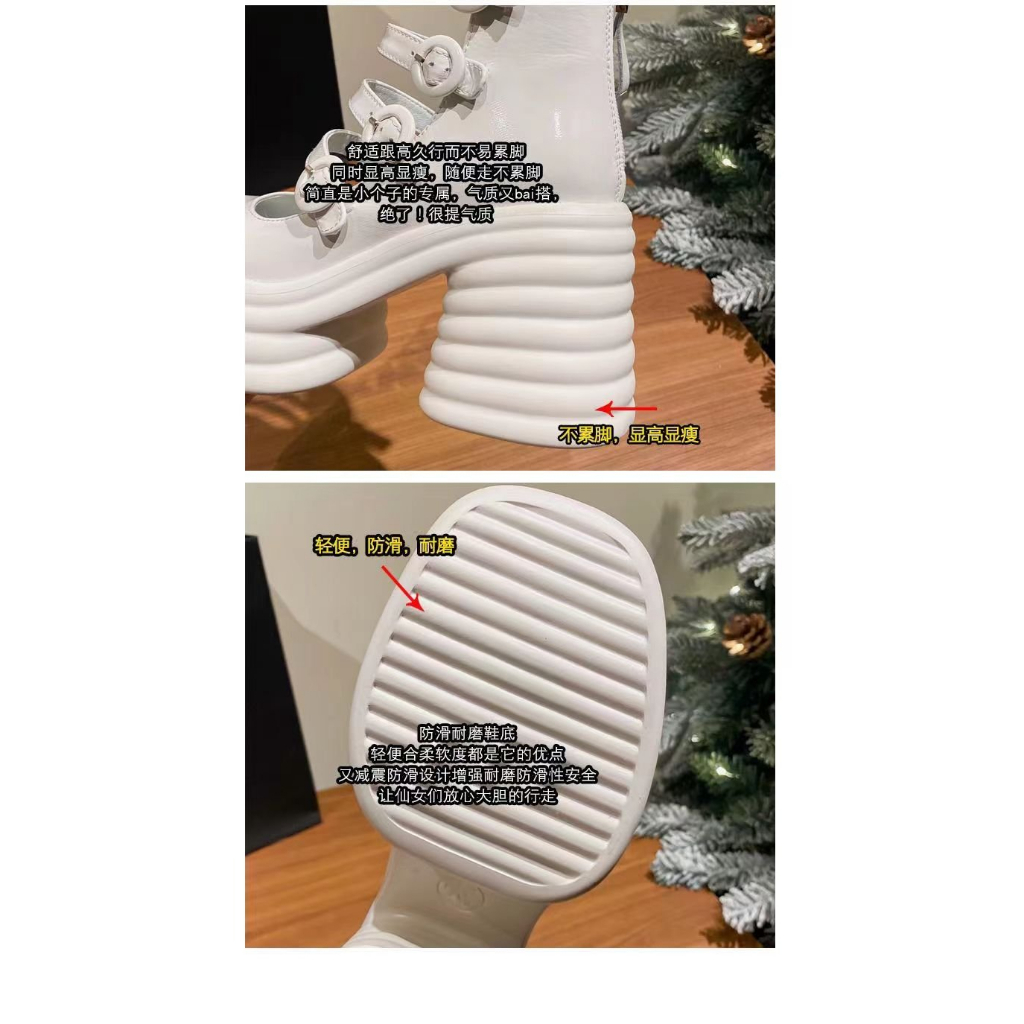 Giày Cao Gót Đế Dày Mũi Tròn Thời Trang Dành Cho Nữ