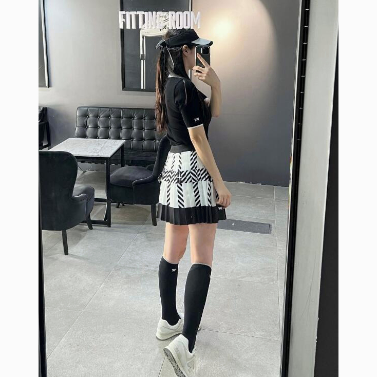 Chân Váy Ngắn Xếp Ly In 100 Màu Tương Phản Thời Trang Xuân Hè Phong Cách Hàn Quốc Mới 2023 Cho Nữ Chơi Golf