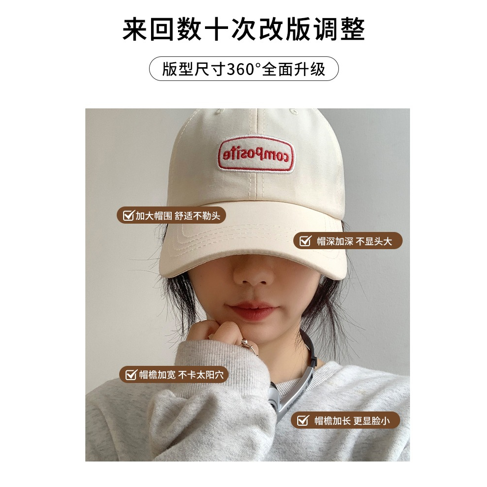 Mũ Lưỡi Trai Vành Rộng Màu Be Phong Cách Hàn Quốc Dễ Phối Đồ Thời Trang Cho Nữ