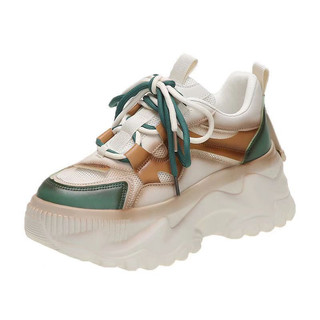 Giày sneaker đế dày tăng chiều cao thời trang 2023 cho nữ