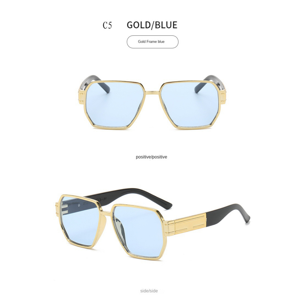 Kính Mát Gọng Vuông Lớn Chống Bức Xạ Phong Cách Hàn Quốc Cổ Điển Thời Trang Cho Nữ Kính Râm Nam