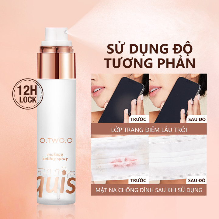 Xịt Khóa Lớp Trang Điểm O.TWO.O Kiềm Dầu Lâu Trôi Chống Nhòe lâu trôi và kiểm soát dầu trên50ml