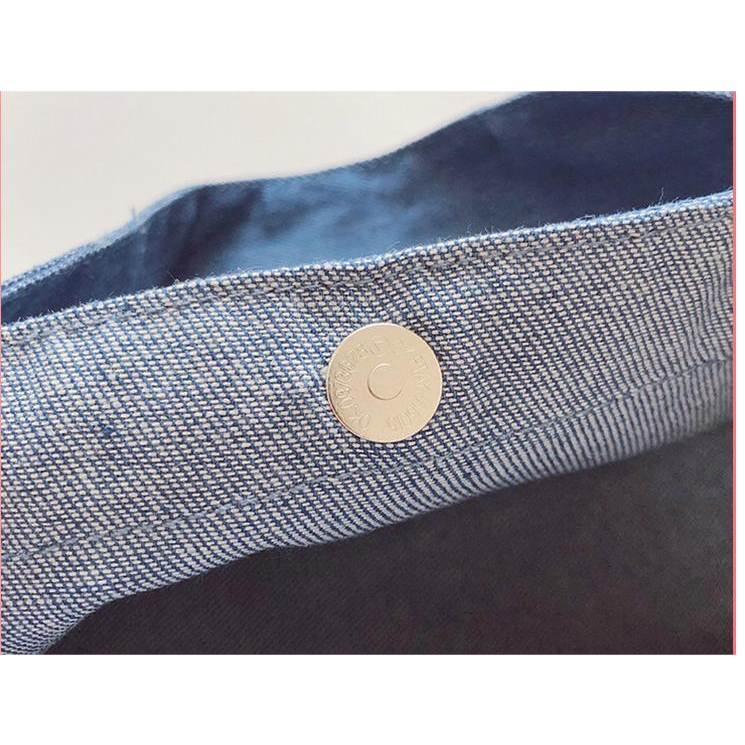 Túi Xách Đeo Vai Vải Denim Phong Cách Hàn Quốc Đơn Giản Thời Trang Dành Cho Trẻ