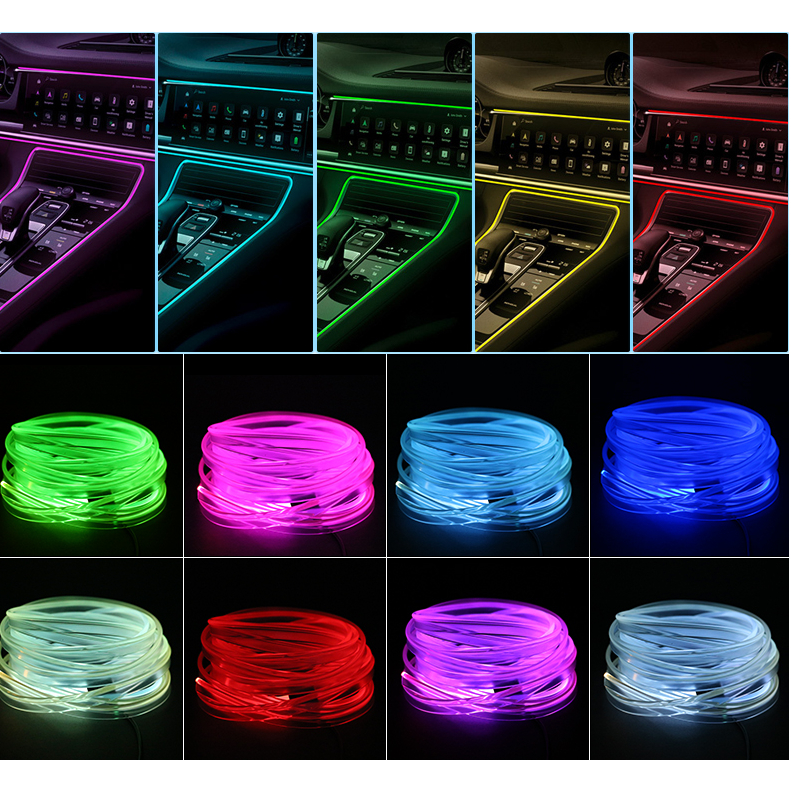 Dây Đèn Led 7 Màu RGB DIY 1 / 2 / 3 / 5M USB 5V / 12V Có Điều Khiển Từ Xa Trang Trí Nội Thất Xe Hơi