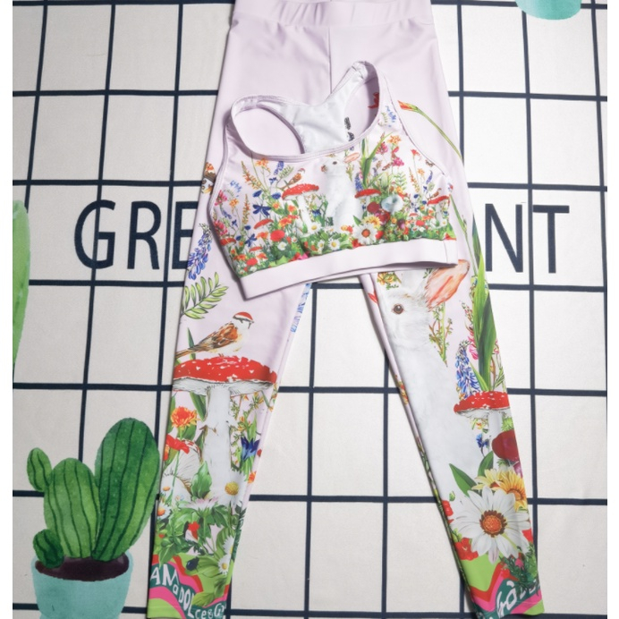 LOVE BIKINI / Bộ Đồ Tập yoga Hai Mảnh Tùy Chỉnh GG Đi Biển / G58 Cho Nữ