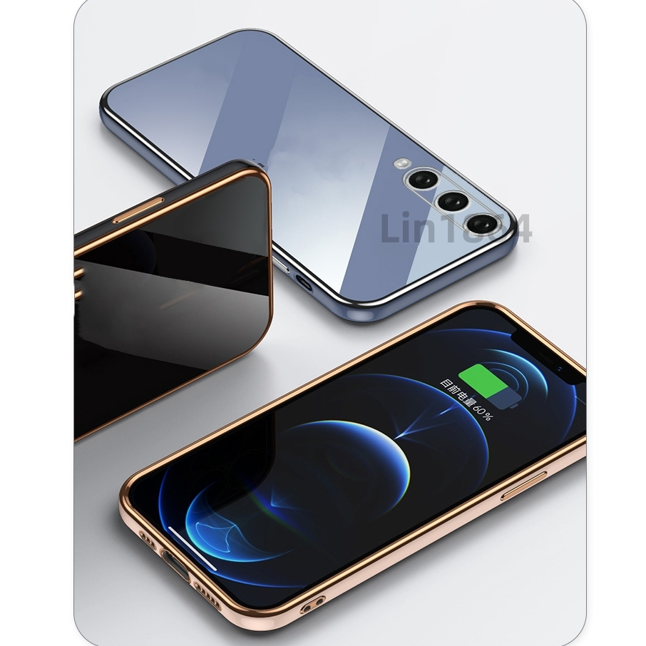 ốp lưng mềm mạ sang trọng tương thích với Cho SAMSUNG A70 A50 A30 A31 A71 A51 A750 A7 A23 A03 A03Core Ốp silicon TPU màu trơn đơn giản case