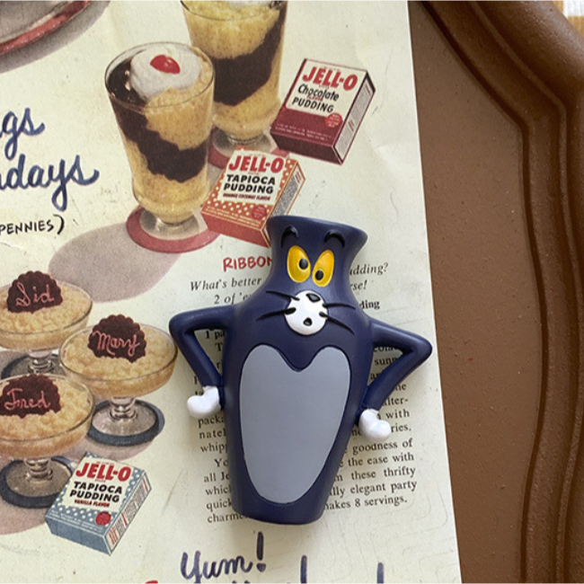 Miếng Dán Nam Châm Trang Trí Tủ Lạnh Hình Mèo Và Chuột Dễ Thương