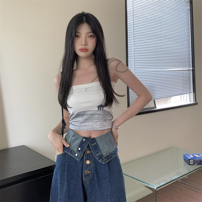 Áo Ống In Họa Tiết Vintage Thời Trang Mùa Hè 2023 Cho Nữ