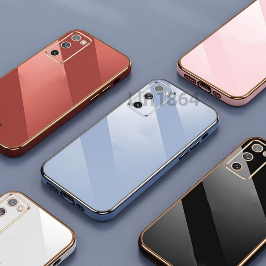 ốp lưng mềm mạ sang trọng tương thích với Cho SAMSUNG S20 S20FE S20Plus S20FE S10 S10Plus S9 S9Plus S8 S8Plus Ốp silicon TPU màu trơn đơn giản case