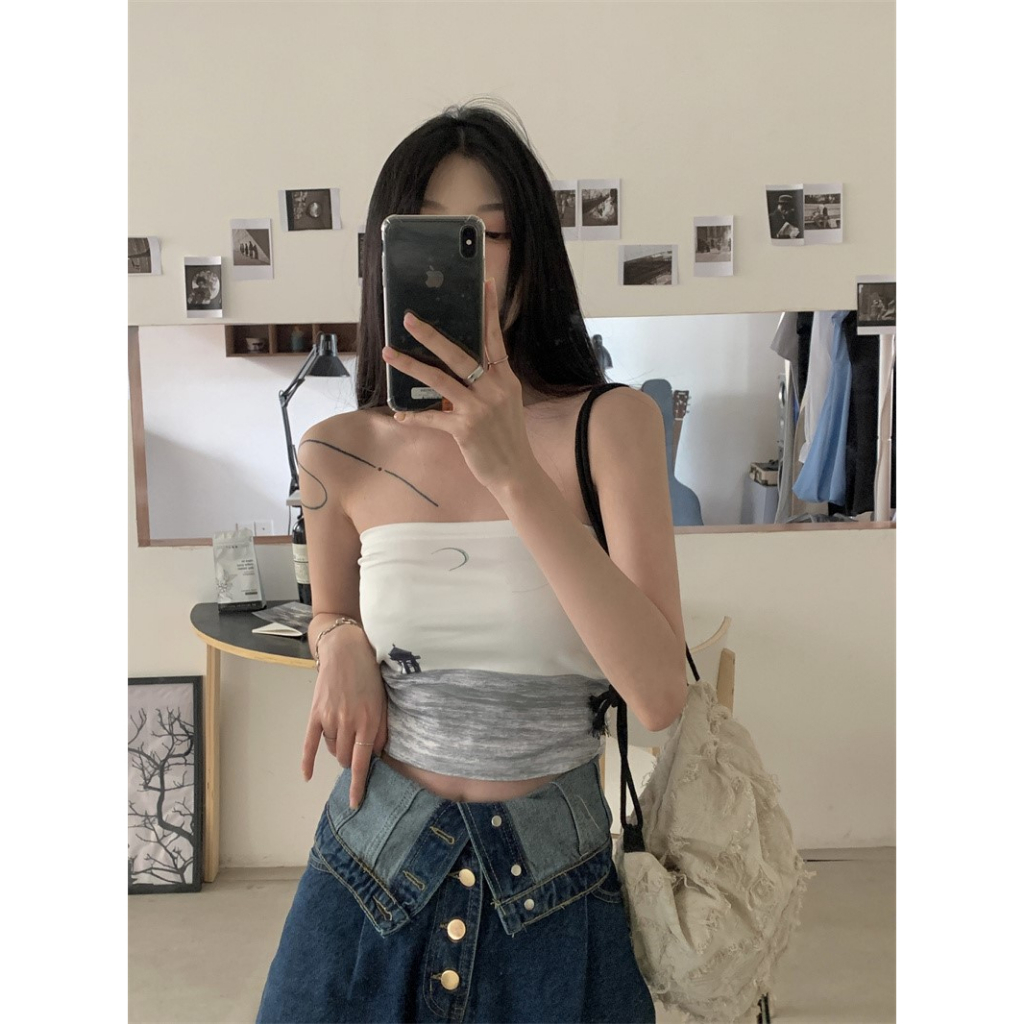 Áo Ống In Họa Tiết Vintage Thời Trang Mùa Hè 2023 Cho Nữ