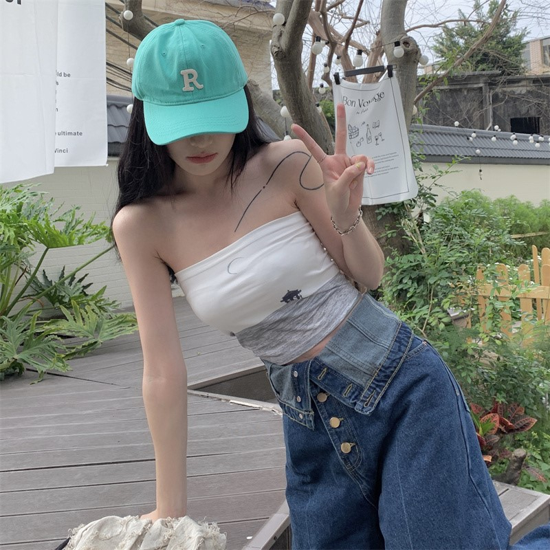 Áo Ống In Họa Tiết Vintage Thời Trang Mùa Hè 2023 Cho Nữ