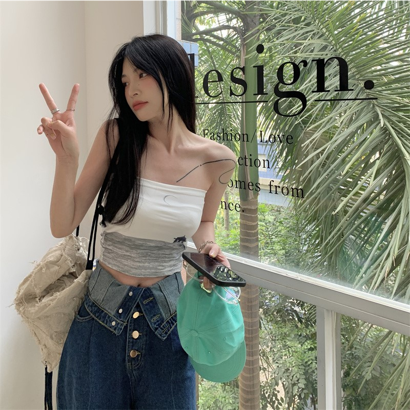 Áo Ống In Họa Tiết Vintage Thời Trang Mùa Hè 2023 Cho Nữ