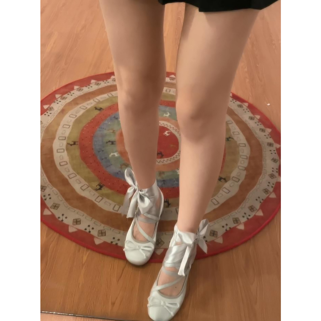 Giày đế dày kiểu Pháp Mary Jane nữ 2023 mùa hè mới nông miệng tròn giày đơn bạc