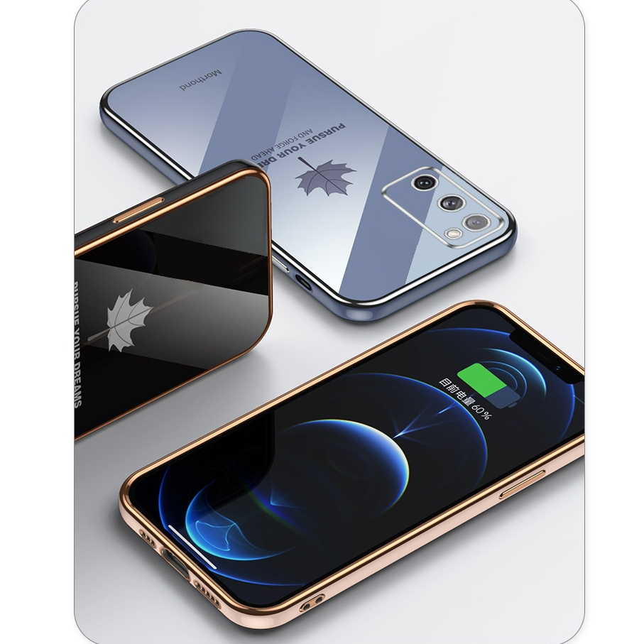 ốp lưng mềm mạ sang trọng Tương thích với Cho SAMSUNG S20 S20Plus S20Ultra S20FE S10 S10Plus Note 10 10Plus 20 20Ultra Ốp TPU mềm silicone với dây buộc case