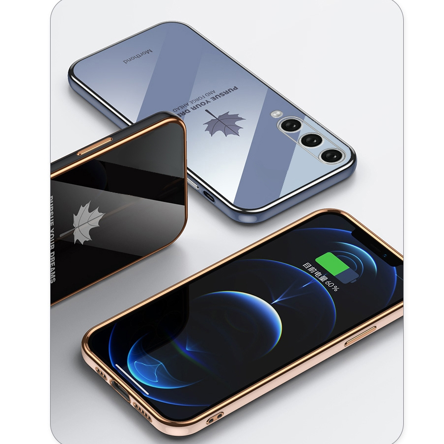 ốp lưng mềm mạ sang trọng Tương thích với Cho SAMSUNG A70 A50 A30 A71 A51 A31 A23 A14 A750/A7(2018) A54 Ốp TPU mềm silicone với dây buộc case