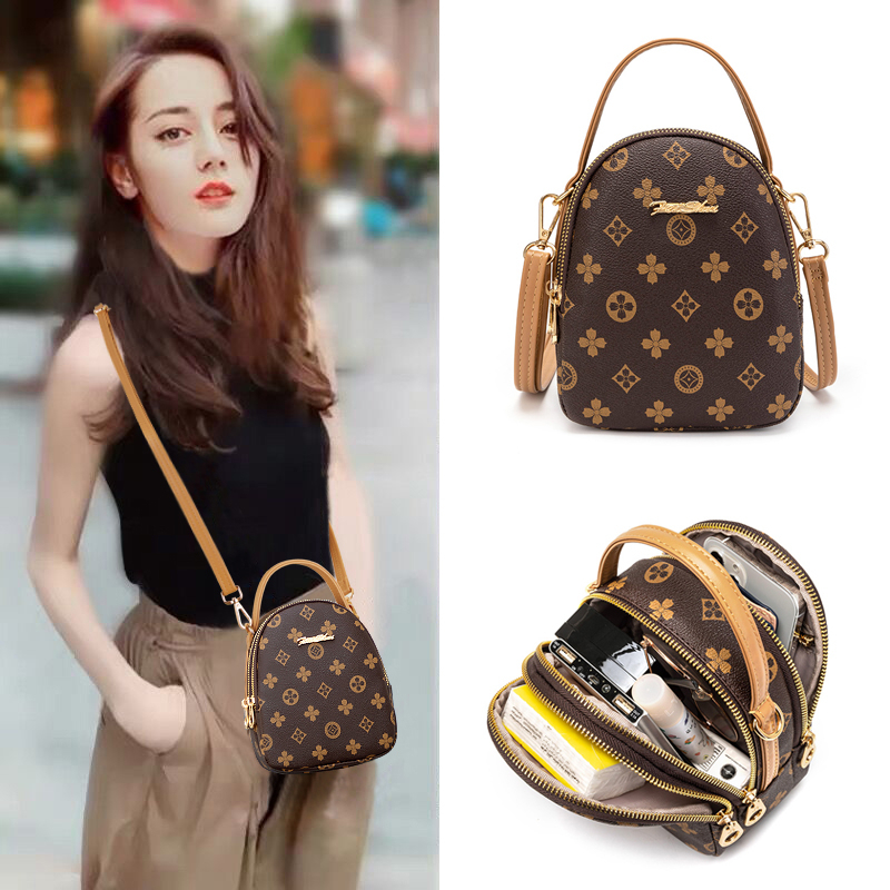 Túi Da Đeo Chéo HE180 Đựng Điện Thoại Phong Cách Phương Tây Cho Nữ