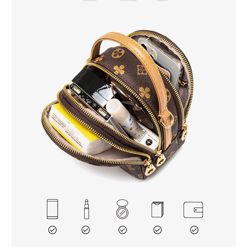 Túi Da Đeo Chéo HE180 Đựng Điện Thoại Phong Cách Phương Tây Cho Nữ