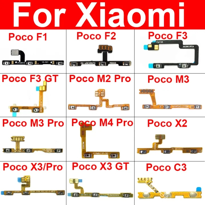 Mạch Nút Âm Lượng Cho Điện Thoại Xiaomi Poco X2 X3 NFC C3 M2 M3 F3 F2 Pro PocoPhone F1