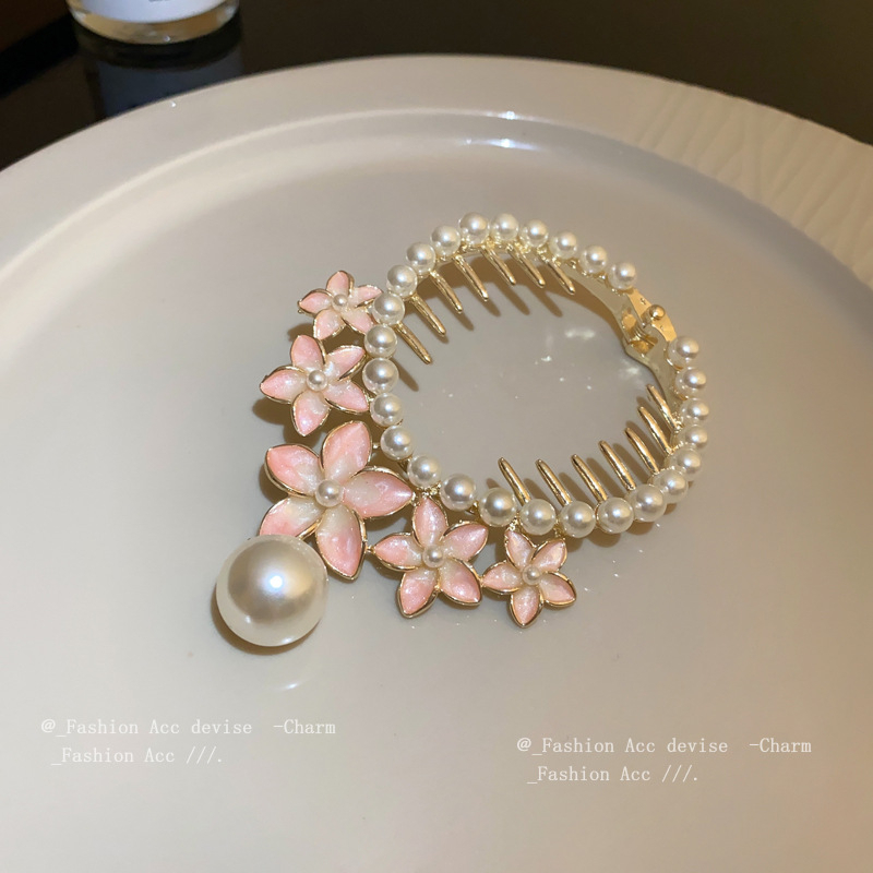 Kẹp Tóc Đuôi Ngựa Đính Hoa Tua Rua Dễ Thương Cho Bạn Gái