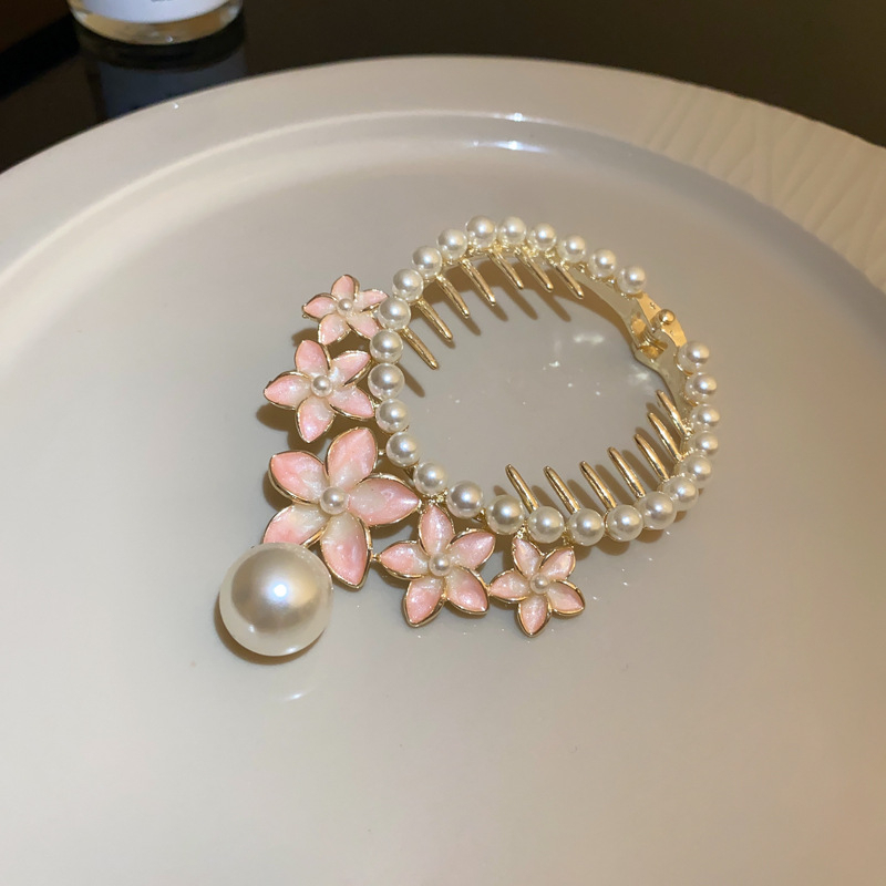 Kẹp Tóc Đuôi Ngựa Đính Hoa Tua Rua Dễ Thương Cho Bạn Gái